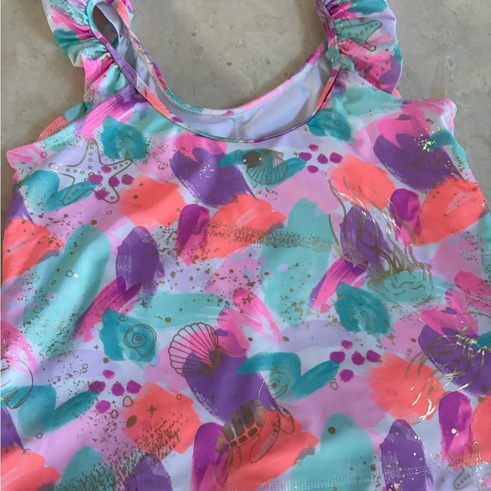 Justice Multicolor Ruffled Tank Top - Picture 4 of 4
